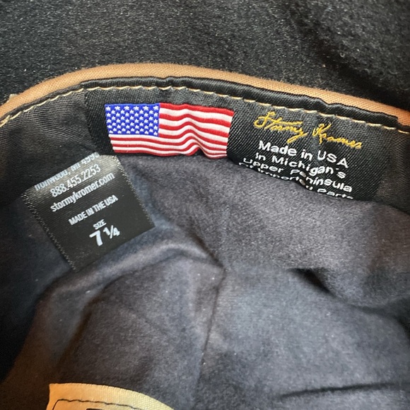 Stormy Kromer Mackinaw Hat Men’s 7 1/4 Olive Green Hunting Wool Blend Hat - Picture 9 of 13